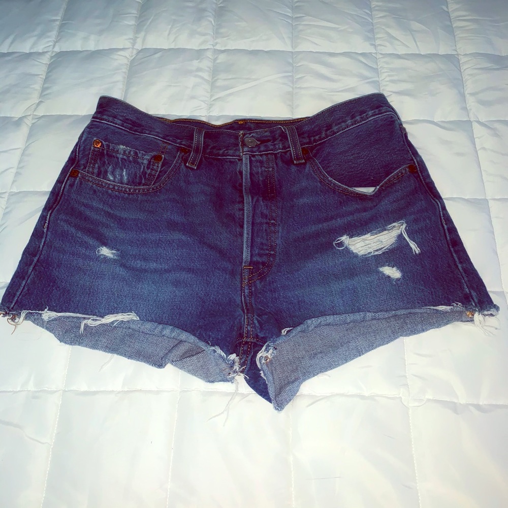 Junior’s Distressed High-Rise Jean Shorts